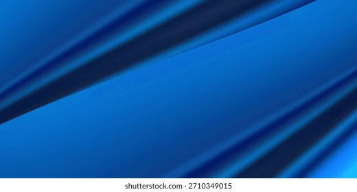 Abstract Blue Wave and Curve Background