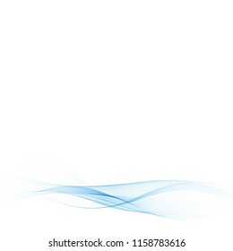 Abstract blue wave. Curved lines. Modern design of business ideas, design for advertising. Vector illustration
