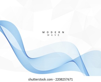 Abstract blue wave design background vector
