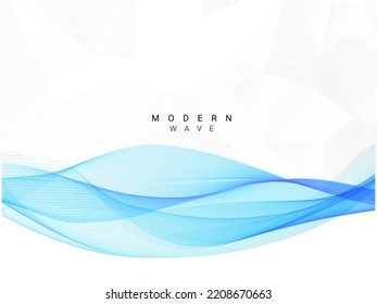 Abstract blue wave design background vector