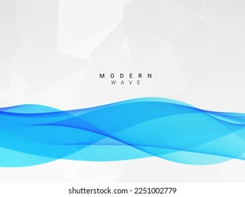 Abstract blue wave design background vector