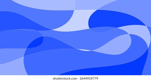 Abstract Blue Wave Design Background