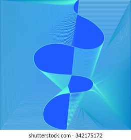 Abstract blue wave design background vector illustration