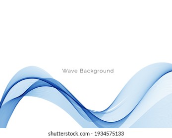 Resumen de diseño de onda azul vector de fondo decorativo
