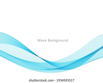 Abstract blue wave design decorative background vector