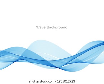 Abstract blue wave design decorative background vector