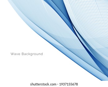Resumen de diseño de onda azul vector de fondo decorativo