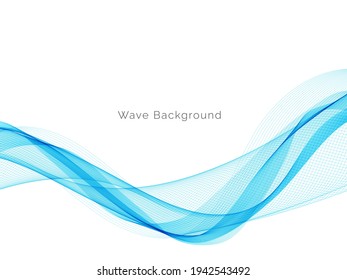 Abstraktes blaues Wellendesign, dekorativer Hintergrund, Vektorgrafik