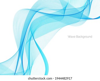 Resumen de diseño de onda azul vector de fondo decorativo