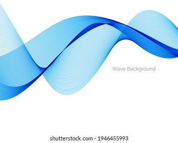 Abstract blue wave design decorative background vector