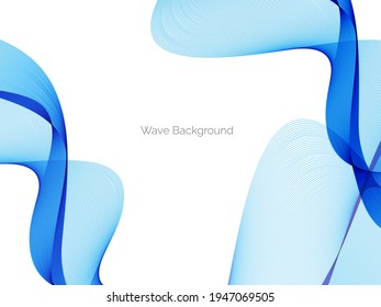 Abstraktes blaues Wellendesign, dekorativer Hintergrund, Vektorgrafik
