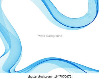 Abstract blue wave design decorative background vector