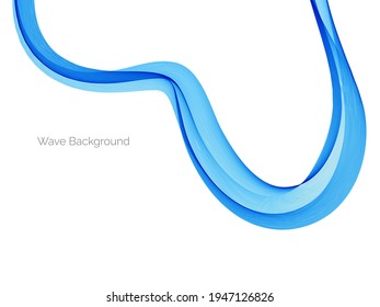 Abstraktes blaues Wellendesign, dekorativer Hintergrund, Vektorgrafik