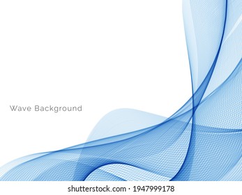 Resumen de diseño de onda azul vector de fondo decorativo