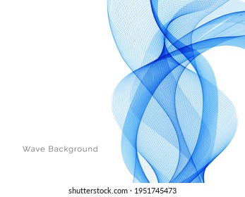 Resumen de diseño de onda azul vector de fondo decorativo