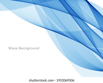 Resumen de diseño de onda azul vector de fondo decorativo