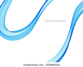 Abstract blue wave design decorative background vector