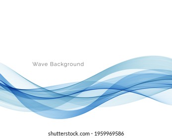 Abstract blue wave design decorative background vector