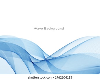 Resumen de diseño de onda azul vector de fondo decorativo
