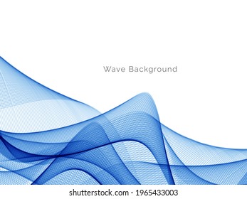 Abstract blue wave design decorative background vector