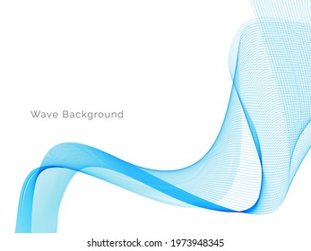 Abstract blue wave design decorative background vector