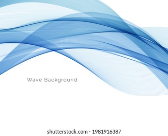 Abstract blue wave design decorative background vector