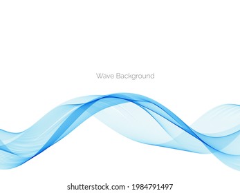 Resumen de diseño de onda azul vector de fondo decorativo