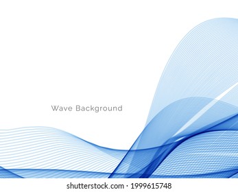 Abstract blue wave design decorative background vector