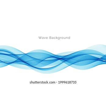 Resumen de diseño de onda azul vector de fondo decorativo