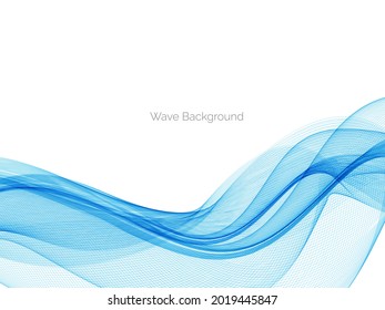 Abstract blue wave design decorative background vector