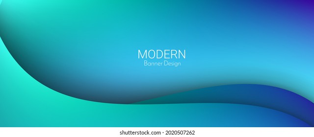 Abstract blue wave design decorative background vector