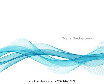 Resumen de diseño de onda azul vector de fondo decorativo