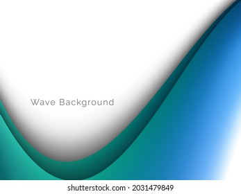 Abstract blue wave design decorative background vector