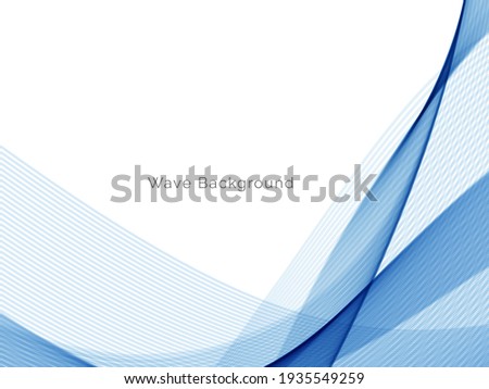 Abstract blue wave design decorative background vector