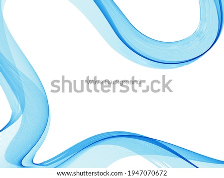 Abstract blue wave design decorative background vector