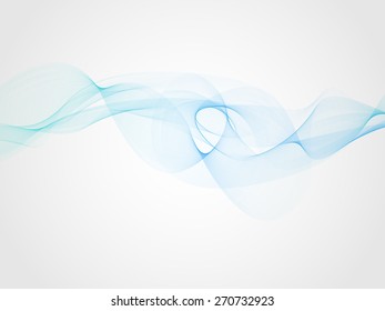 Abstract blue wave design element. Vector illustration.