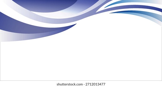 Abstract Blue Wave Design With Flowing Ribbons for Modern Technology and Corporate Backgrounds eps10