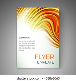 Abstract blue wave design for flyer, cover, poster, banner. Colorful abstract template. Vector illustration.