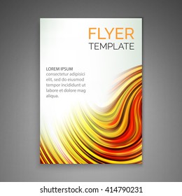 Abstract blue wave design for flyer, cover, poster, banner. Colorful abstract template. Vector illustration.