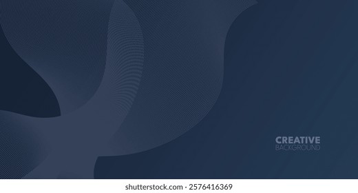 Abstract Blue Wave Design with Futuristic Patterns and Light Textures. Dark blue background with light gray abstract shapes.