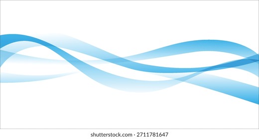 Projeto de onda azul abstrato com fitas entrelaçadas para negócios modernos e tecnologia ilustração moderna