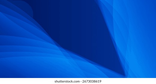 Projeto de onda azul abstrato com curvas suaves e camadas de gradiente ilustração vetorial eps10