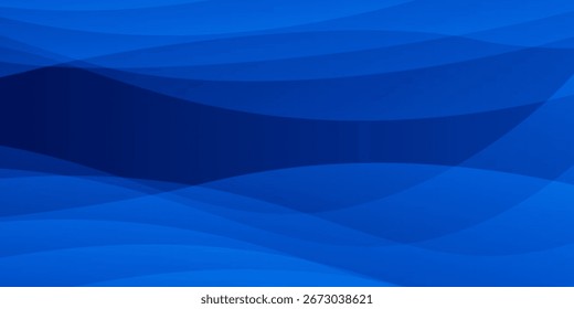 Diseño de onda azul Abstractas con curvas suaves y capas de degradado