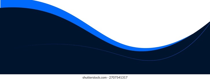 Projeto de onda azul abstrato com espaço branco no fundo da marinha escura para Graphics.vetor ilustração eps10 moderna