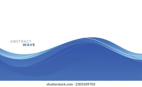 abstract blue wave with dynamic curls and flowing motion background vector