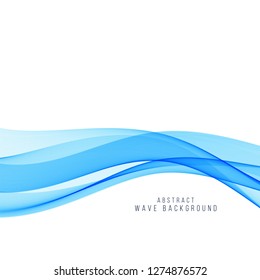 Abstract blue wave elegant background