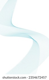 Resumen de elementos de onda azul para el diseño. Ecualizador de pista de frecuencia digital. Fondo artístico de línea estilizada.Onda con líneas creadas con herramienta de mezcla. Línea ondulada vertical, franja lisa.