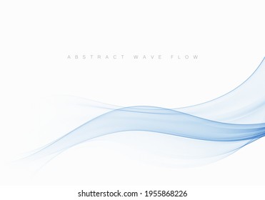 Abstract blue wave element Wave flow background