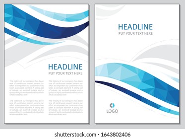 Abstract Blue Wave Elements Template Stock Vector (Royalty Free ...