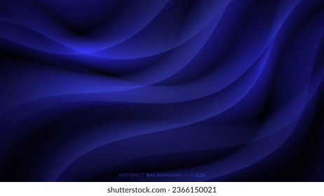 Abstract blue wave flow background modern design. Vector illustration